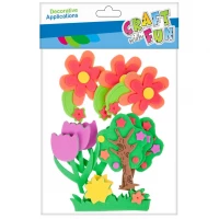 Ilustracja Craft With Fun Ozdoba Dekoracyjna Drzewa Kwiatki Samoprzylepne 463742